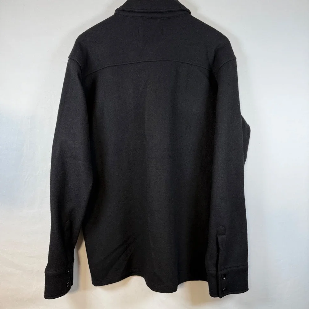 VTG Banana Republic Men's‎ Black Wool Blend Button Up Shirt Jacket Shacket Sz L